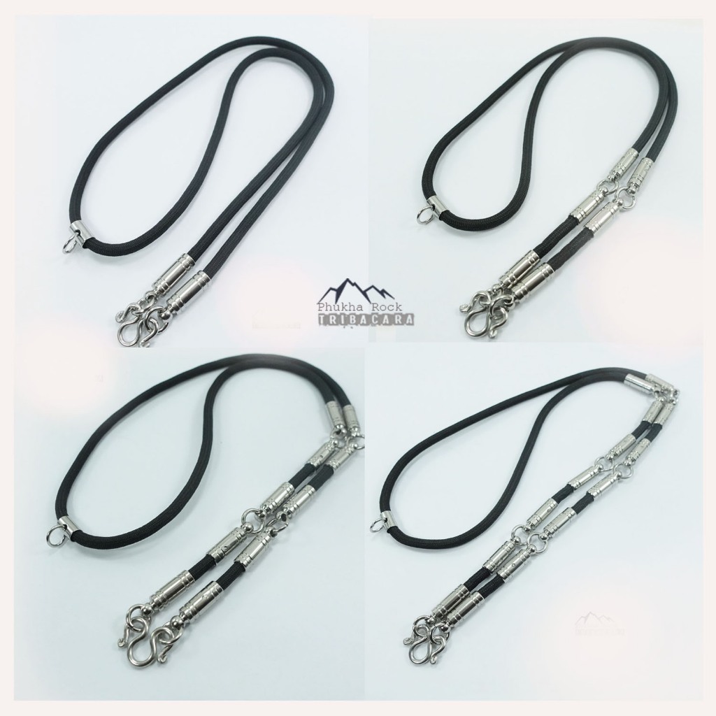 J67 เชือกห้อยพระ แขวน 1-3-5-7-9 องค์ สร้อยพระ แต่งข้อเลส สร้อยเชือกร่ม สร้อยคอสแตนเลสแท้