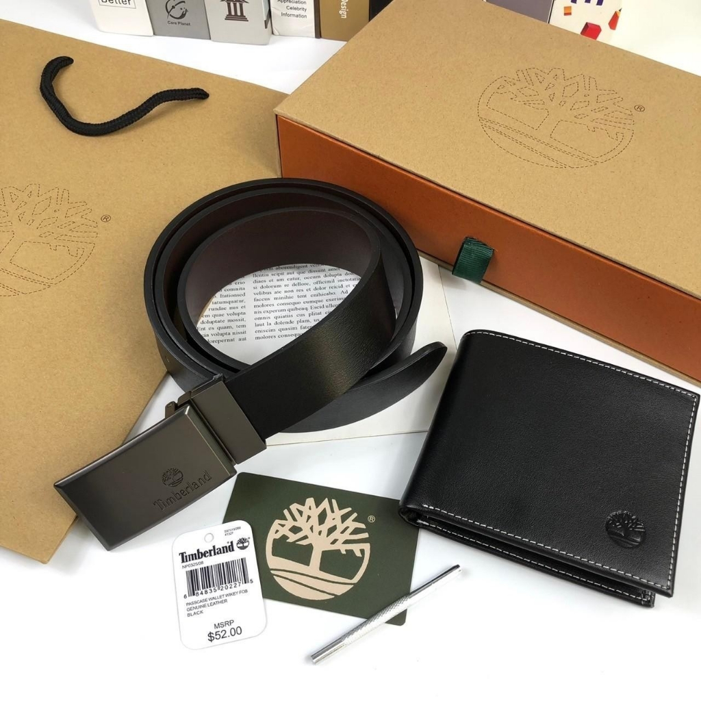 Timberland Leather Belt &amp; Wallet Set [สินค้า Outlet]