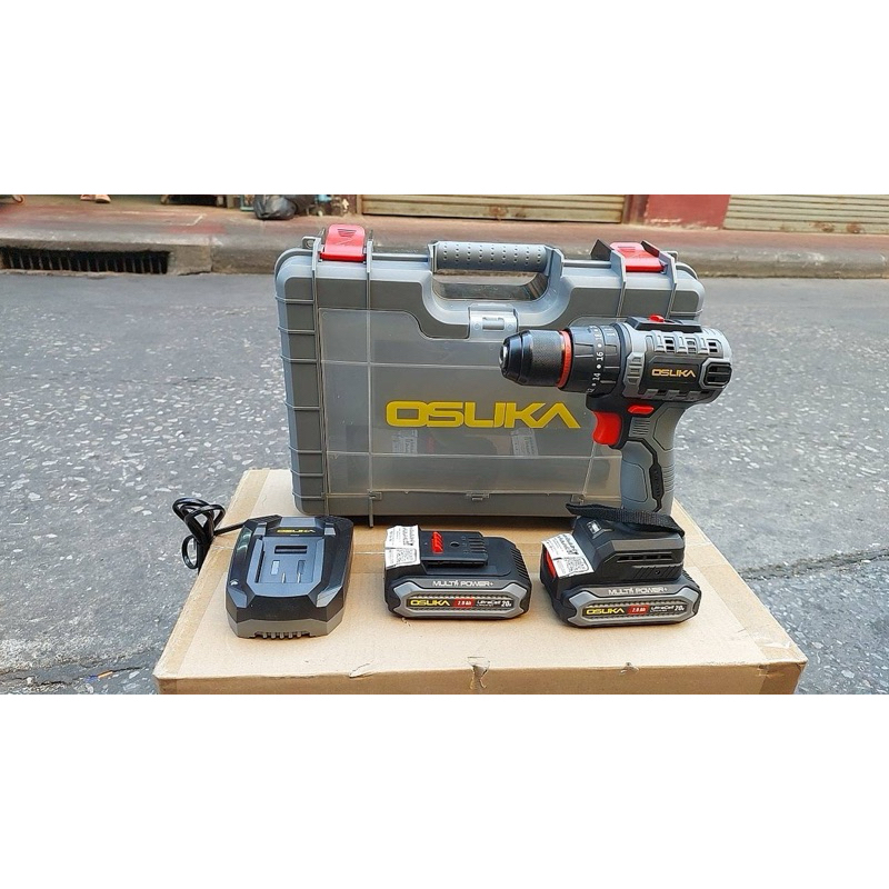 Osuka สว่านกระแทกไร้สาย มอเตอร์ไร้แปรงถ่าน 20V พร้อมอุปกรณ์ โฉมใหม่ พร้อมแบตเตอรี่( 2รุ่นเลือกได้)