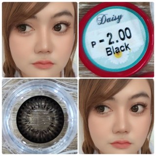 คอนแทคเลนส์ รุ่น Daisy,Daizy สีดำ/Black มีค่าสายตา (0.00)-(-…
