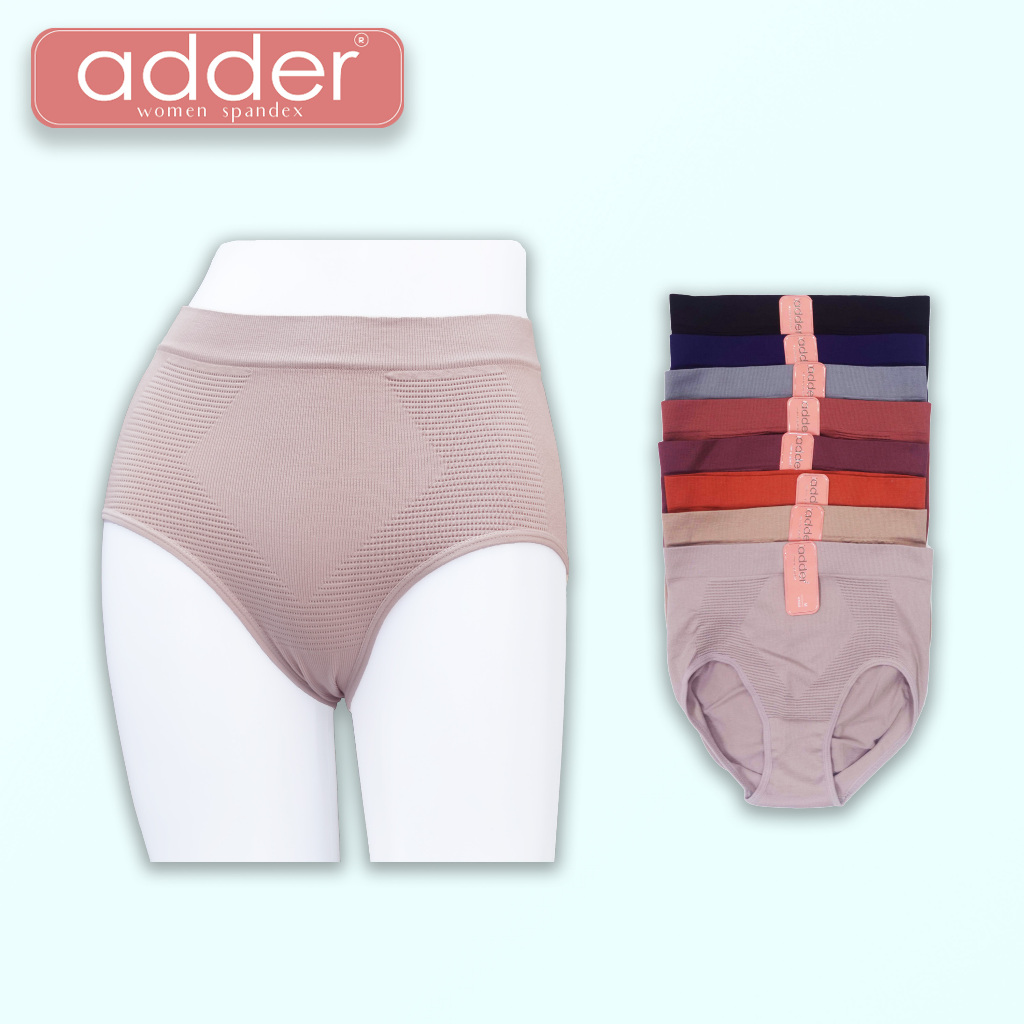 ADDER WM001 กางเกงในผู้หญิง ผ้าทอครึ่งตัว ทรงกลาง ผ้านุ่ม ลื่น สบาย