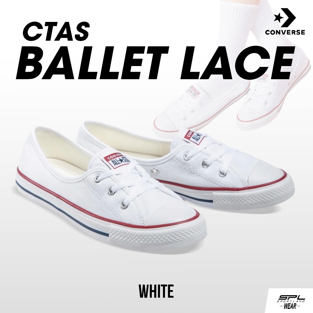 Converse คอนเวิร์ส รองเท้าผ้าใบ รองเท้าผู้หญิง CV W Chuck Taylor All Star Ballet 566774CU0WW (2000)