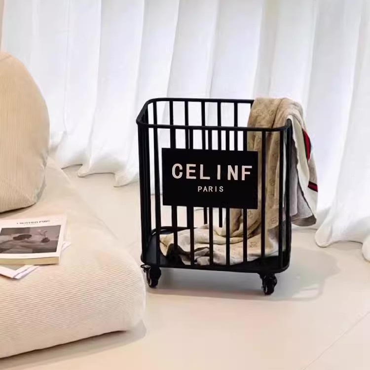 Celine ตะกร้า ซีลีน น่ารักสีดำด้าน มี 2 ขนาด และมีล้อเลื่อนได้