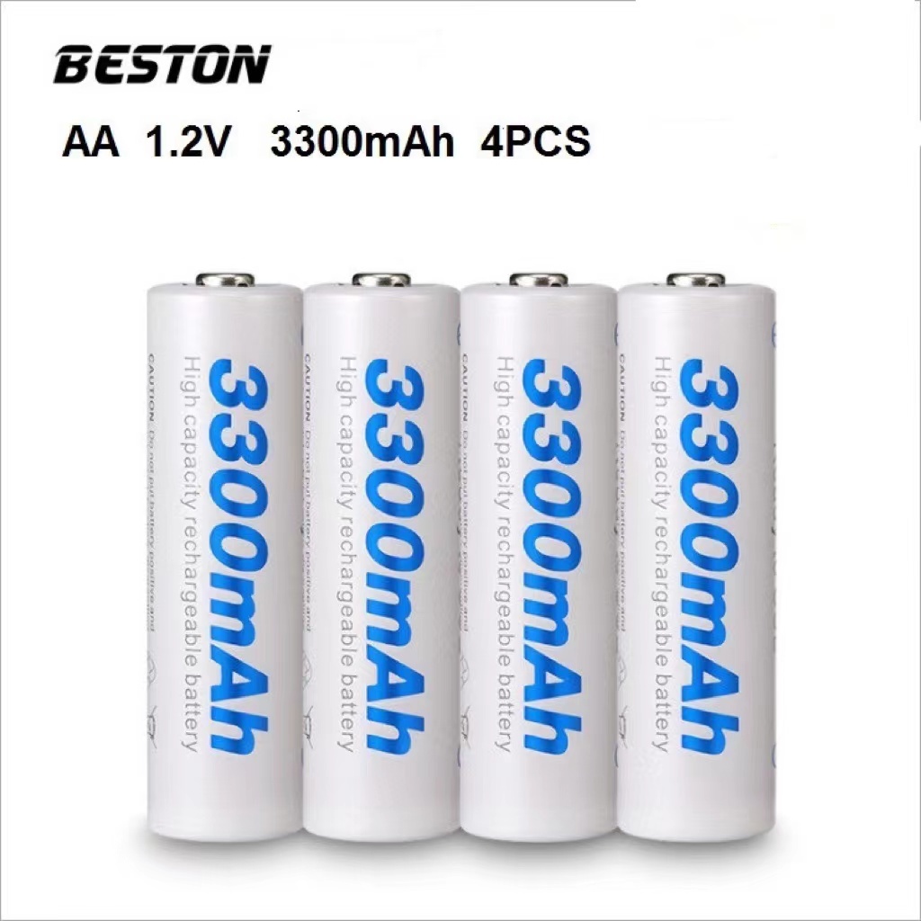 BESTON ถ่านชาร์จ AA 1.2V 3300mAh แพค4ก้อน