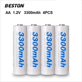 BESTON ถ่านชาร์จ AA 1.2V 3300mAh แพค4ก้อน