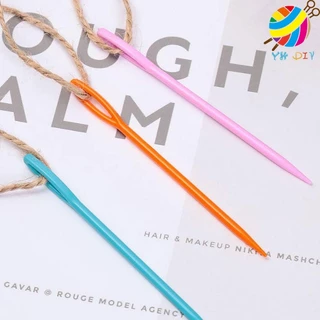 เข็มถักพลาสติก 6 ชิ้น DIY เสื้อกันหนาวเครื่องมือทอผ้า