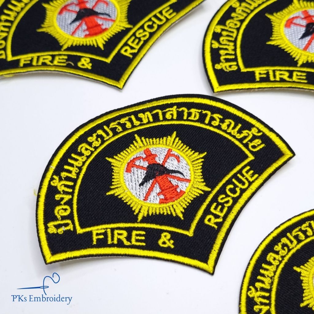 อาร์ม เครื่องหมาย ปภ. ป้องกันและบรรเทาสาธารณภัย ติดแขน Fire&Rescue - รูปที่ 2
