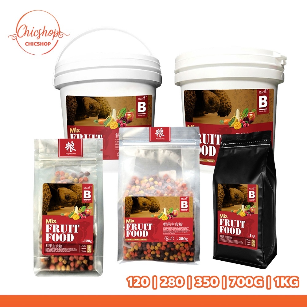 chishop อาหารเต่าบก อิกัวน่า Mix Fruit สูตรผลไม้รวม วิตามินสูง