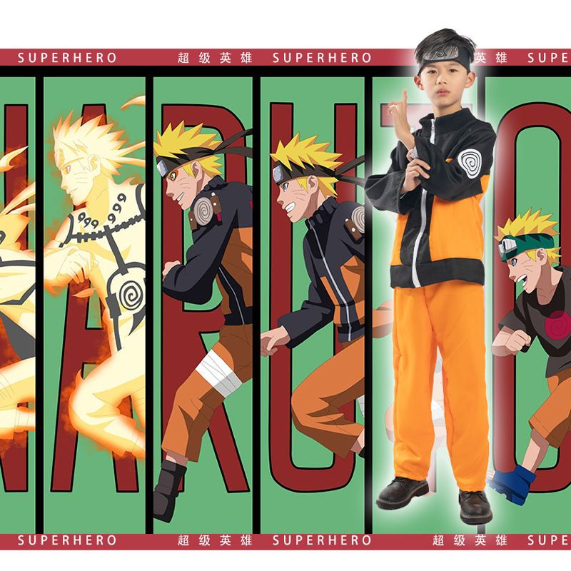นารูโตะคอสเพลย์ Naruto Uzumaki ชุดวันทิศทาง เด็กผู้ใหญ่ฮาโลวีนคาร์นิวัลเครื่องแต่งกายอะนิเมะ บทบาทสมมติ cosplay