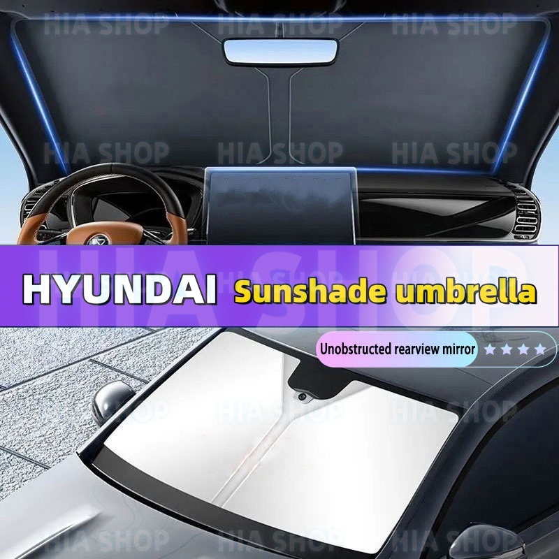 ม่านกันแดดรถยนต์ ที่บังแดดกระจกหน้ารถยนต์ กันความร้อน สำหรับ HYUNDAI H-1 GrandStarex staria Tucson Elantra veloster Sona
