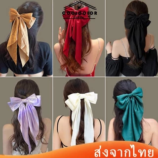 ในไทย❤️กิ๊บติดผมประดับโบว์ขนาดใหญ่สีดําเกาหลีเกาหลีแฟชั่นสําหรับผู้หญิงนิยมเครื่องประดับผม