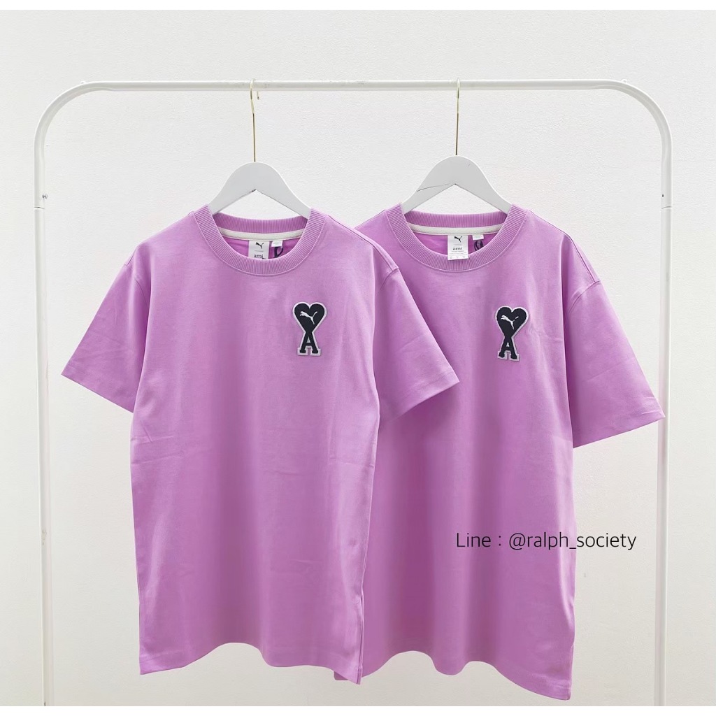Ami paris X puma t shirt (Pink)