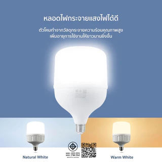 IWACHI หลอดไฟ หลอด led หลอดทรงกระบอก LED รุ่น GE1008 ขั้วE27 ขนาด7W,13W,15W,20W,30W,40W,50W,60W