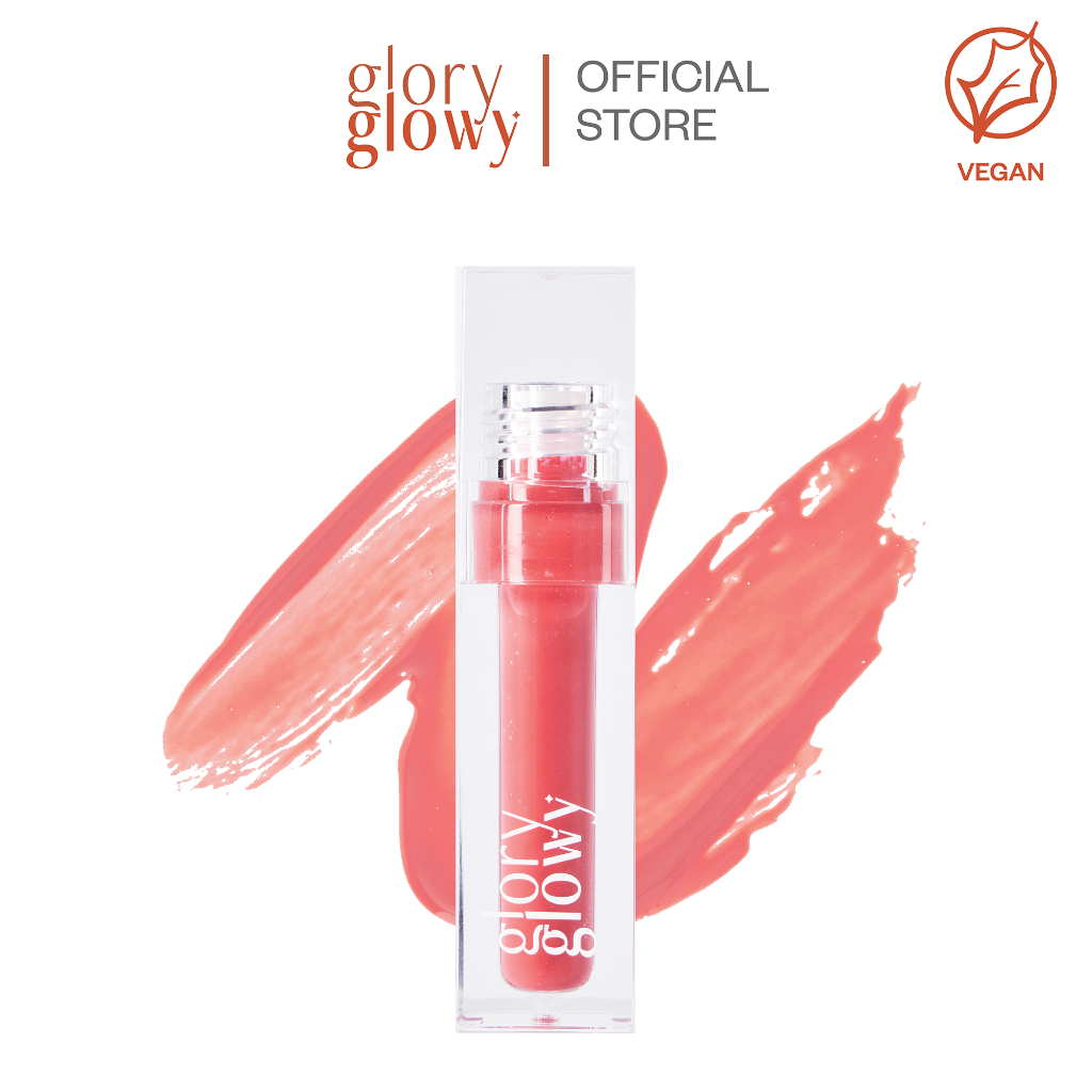 GLORYGLOWY GLOW GLOSS TINT - CUTESICLE - โกลวกลอสทิ้นท์ เนื้อพุดดิ้ง ชุ่มชื้น ติดทน สีชัด โกลวเงาสวย