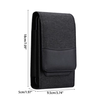 ส่งจากไทย Two Layers ซองใส่โทรศัพท์ กระเป๋าคาดเอว Belt Waist Bag แนวตั้ง