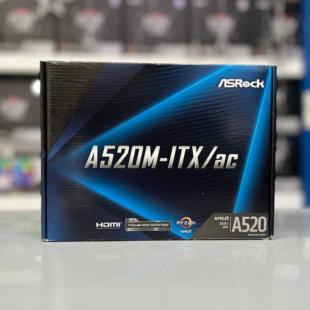 ASROCK A520M-ITX/ac mainboard Mini-ITX เมนบอร์ด AMD AM4 สินค้ามือสอง