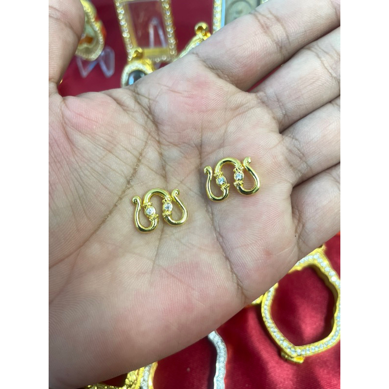 ตะขอ ตัวเอ็มฝังเพชร ห่วงพระ อุปกรณ์ ตกแต่งพระ