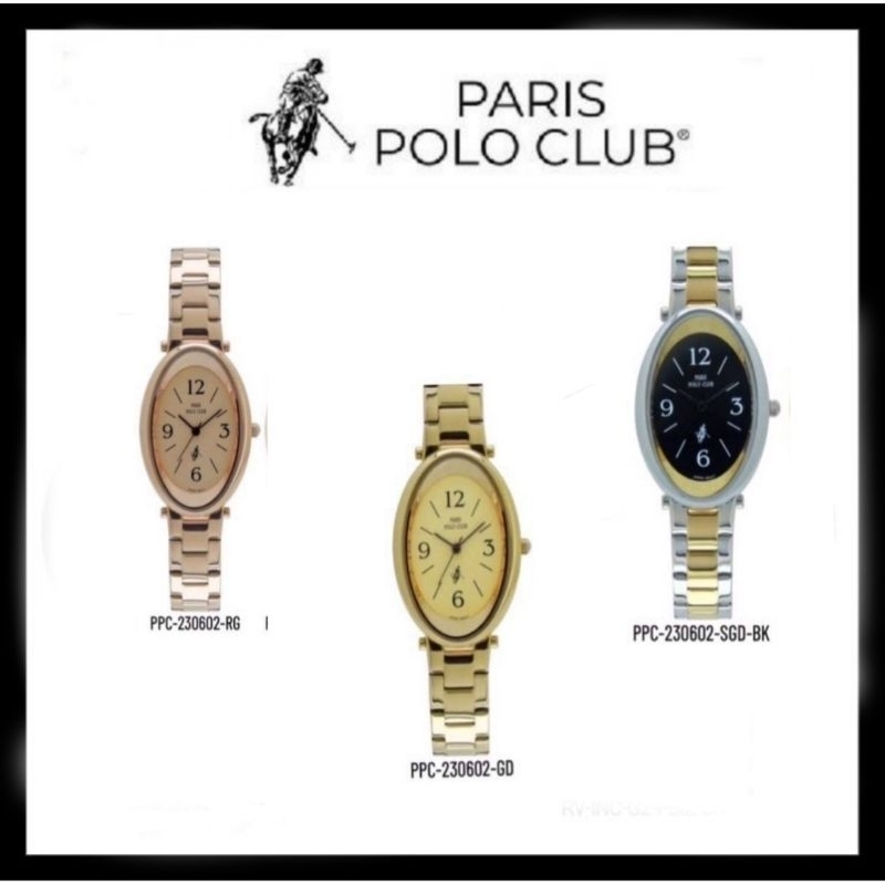 Paris Polo Club นาฬิกาผู้หญิง   สายสเตนเลส รุ่น PPC-230602