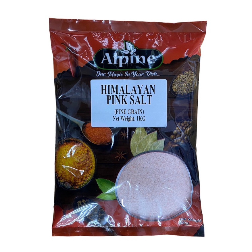 เกลือชมพูฮิมาลายันแบบผงหยาบ (ไม่ละเอียด) ALPINE Himalayan Pink Salt Fine 1KG (Himalayan Pink Salt)