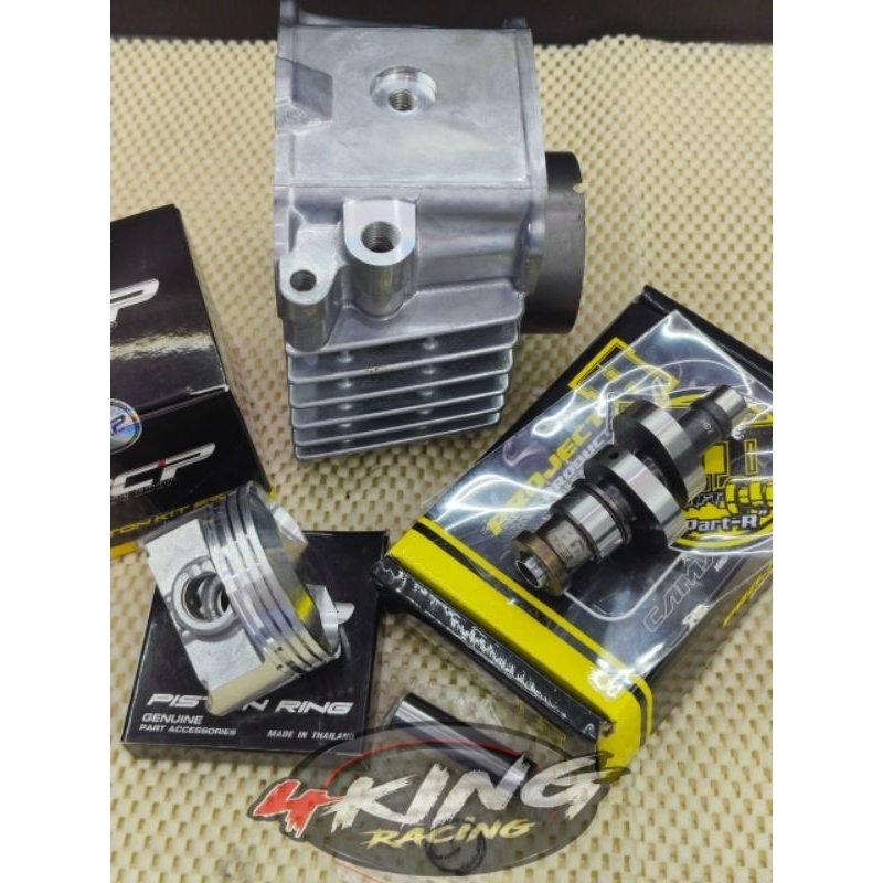 เสื้อสูบพร้อมลูกBCPหัวนูนแหวนสูงสลัก13 เวฟ110i53-54มิล+แครมช่างเฮงแท้