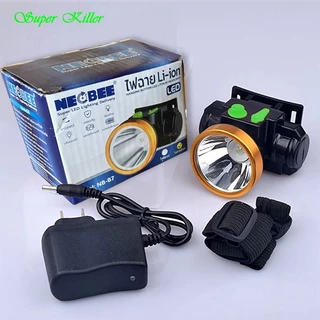 ไฟฉายคาดหัว LED พกพาสะดวก ชาร์จไฟบ้าน กระทัดรัด แสงขาว/เหลือง ไฟฉายแรงสูง เดินป่า กรีดยาง