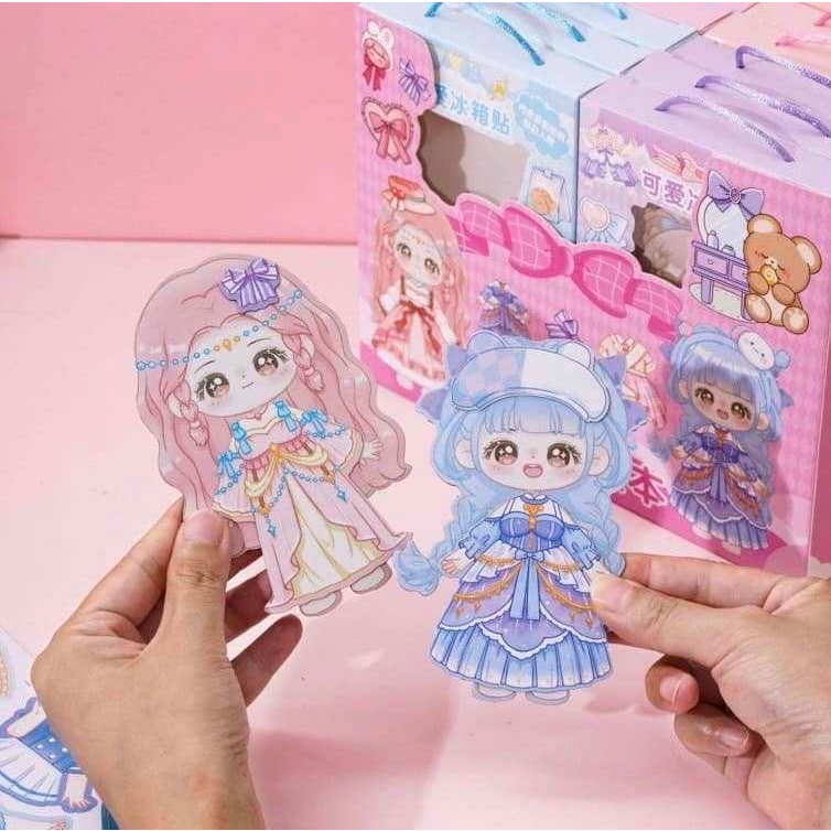 พร้อมส่ง ตุ๊กตาแต่งตัวแบบแม่เหล็ก 4 กล่อง 4 แบบ