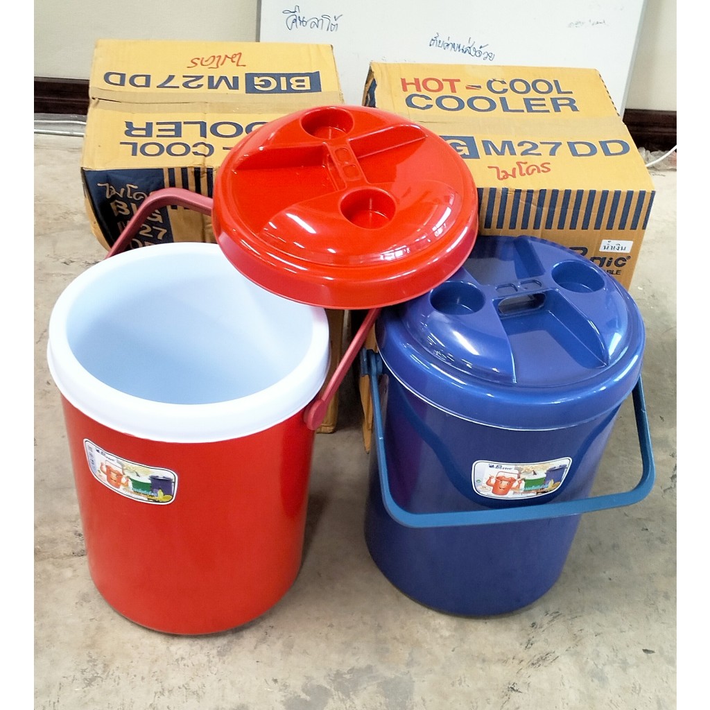 สุดคุ้ม!!!!กระติกน้ำปิคนิคกระติกนํ้าแข็งทรงกลม M-27 micro  ขนาดกลาง 27 L ลิตรกระติกเก็บความเย็นไมโคร