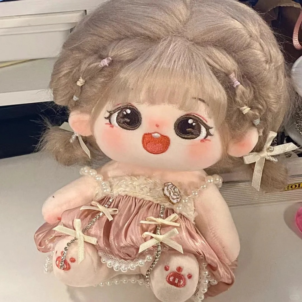 ตุ๊กตายัดนุ่น ผ้าฝ้าย ผมยาว 20 ซม. ตุ๊กตาฝ้าย สําหรับเป็นของขวัญวันเกิด