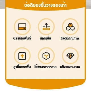 jjdaily2 ชั้นวางรองเท้า สแตนเลส 4 ชั้น สไตล์ใหม่ ข้อต่อผลิตจากพลาสติก PP ชั้นดี ถอด และประกอบได้ง่าย มี 2 สีA253