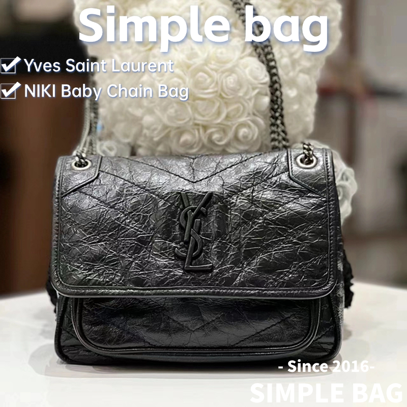 Yves Saint Laurent💥YSL NIKI Baby Chain Bag กระเป๋าสะพายเดี่ยว