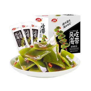 สาหร่าย หม่าล่า เพิ่มปริมาณ 30% ซองใหญ่คุ้ม เว่ยหลง สาหร่ายทะเล 1กล่อง20ซอง Weilong 卫龙海带