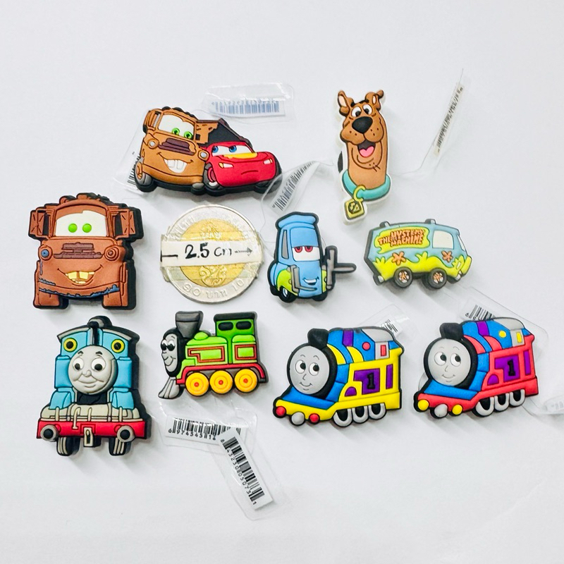 JBS 🍭🌈ตัวติดรองเท้ามีรู รถ บัส “ รถไฟ โทมัส และเมเทอร์ แมคควีน ”👠🌈Shoe Charm “ Car & Thomas “ bus งานดี สีสวยสด สวยสุด