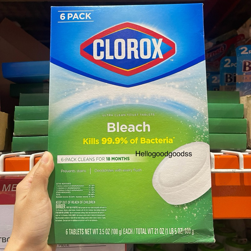 (พร้อมส่ง) *แยกขาย* Clorox Bleach 🇺🇸 ก้อนทำความสะอาดชักโครก ดับกลิ่นและฆ่าเชื้อแบคทีเรีย 99.9%