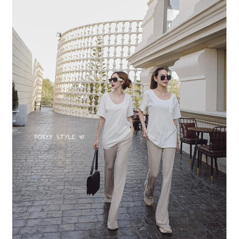 🤎กางเกงขาม้าสีครีม possy