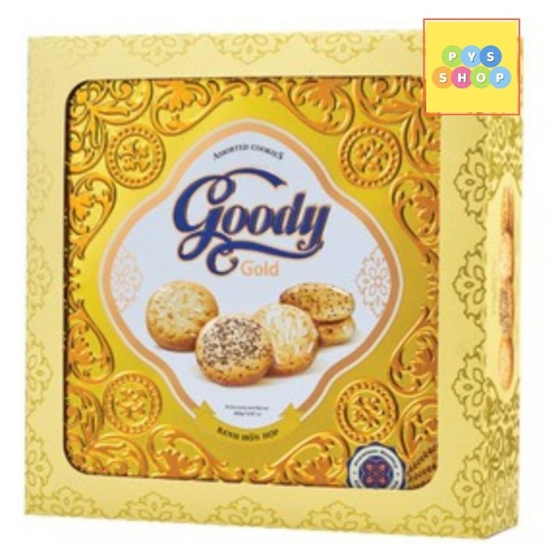 BIBICA GOODY GOLD SQUARE TIN บิบิก้ากู๊ดดี๊โกลด์บิสกิตรวมรส 450 กรัม