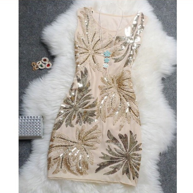 🌼🌺 ชุดเดรสปักเลื่อมสุดChic ชุดเดรสปักเลื่อม (พร้อมส่ง) 🌷🌸