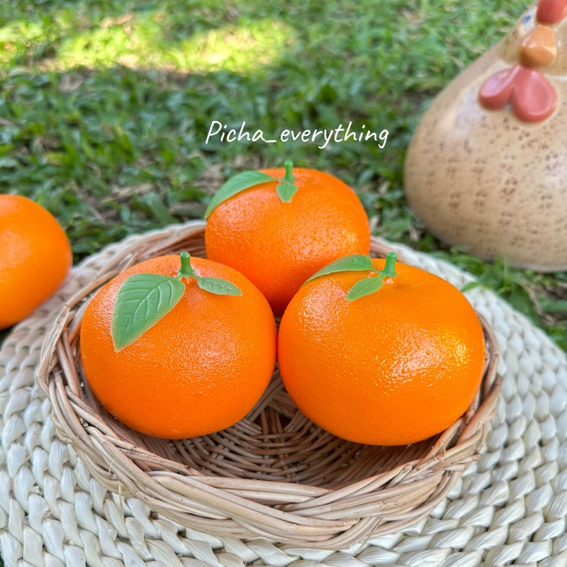 [พร้อมส่ง]🍊ส้มปลอม ผลไม้ปลอม พร็อพผลไม้