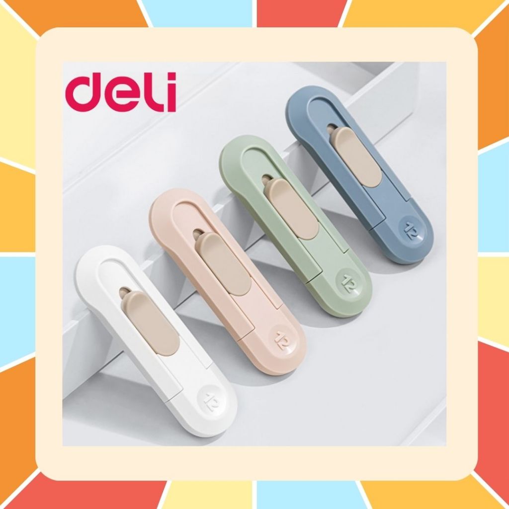 NuDesign by Deli มีดคัตเตอร์ขนาดเล็ก คัตเตอร์ เครื่องเขียนนักเรียน คัตเตอร์จิ๋ว คัตเตอร์สั้น