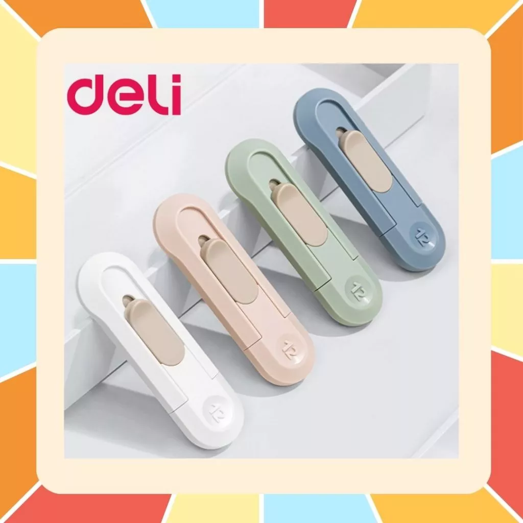 NuDesign by Deli มีดคัตเตอร์ขนาดเล็ก คัตเตอร์ เครื่องเขียนนักเรียน คัตเตอร์จิ๋ว คัตเตอร์สั้น