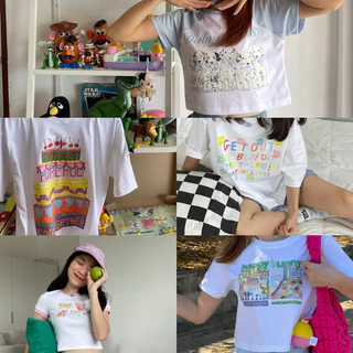 (พร้อมส่ง)เสื้อรุ่นใหม่ หนากว่าเดิม! รวมเสื้อ oversize lockerdump TEE collection🌺⭐️🩵