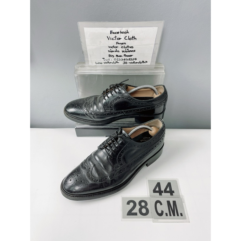 รองเท้า Regal Sz.10us44eu28cm(กว้าง2Eเท้ากว้างอูมใส่ได้) Made in USA สีดำ พื้นหนังเย็บ สภาพสวยงาม
