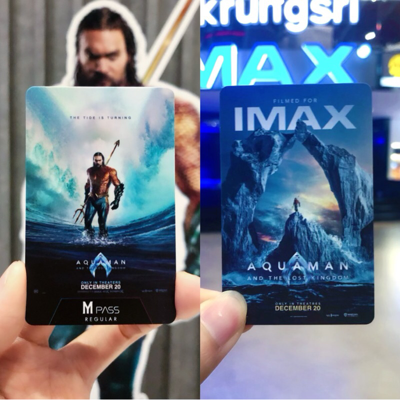 (Liveลด100฿) บัตรสะสม Aquaman and The Lost Kingdom บัตร M Pass และ IMAX Collectible Card จาก Major C