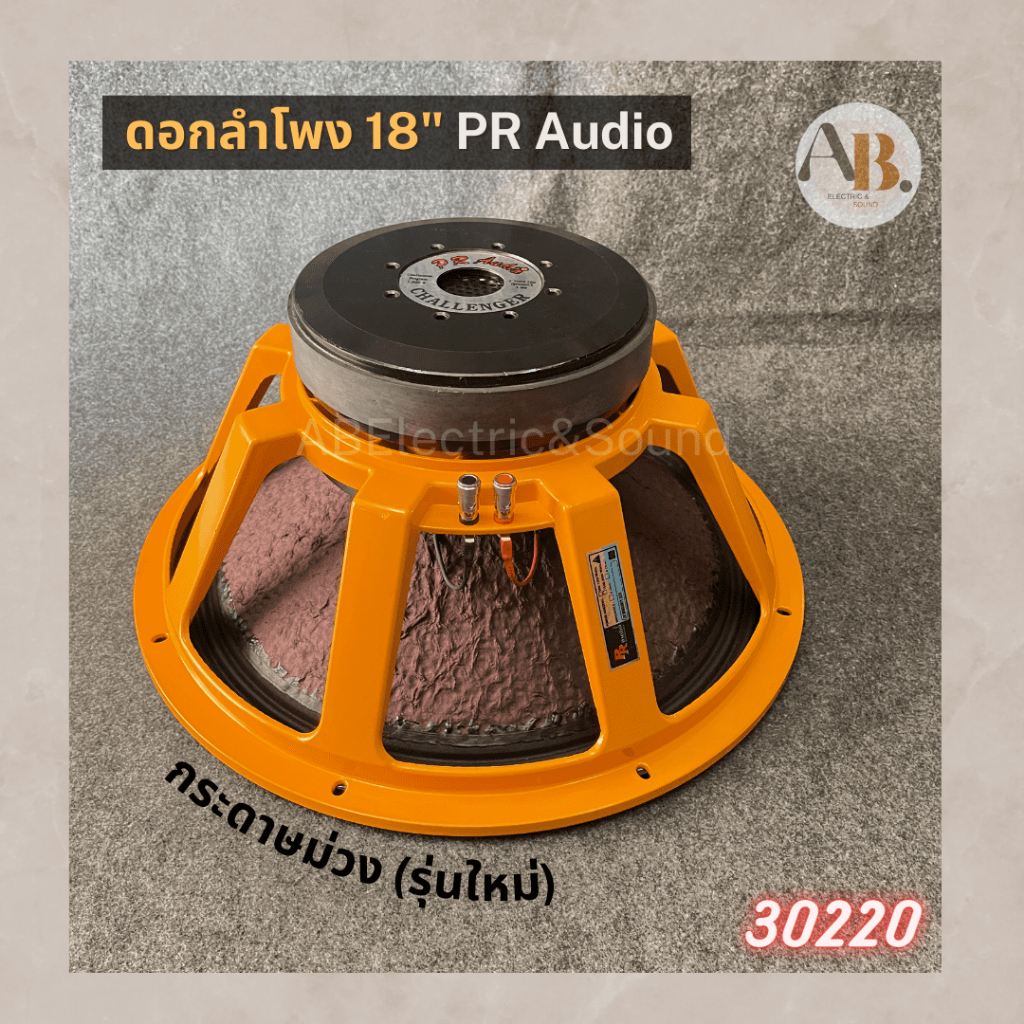 ดอกลำโพงPR AUDIO 18นิ้ว PR V4 30220 แม่เหล็ก 220x30มม. ดอกลำโพงPR AUDIO 18"