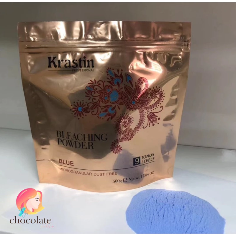 KRASTIN BLEACHING POWDER เกรด A ผงฟอกสีฟ้า อ่อนโยน ขนาด 500 กรัม