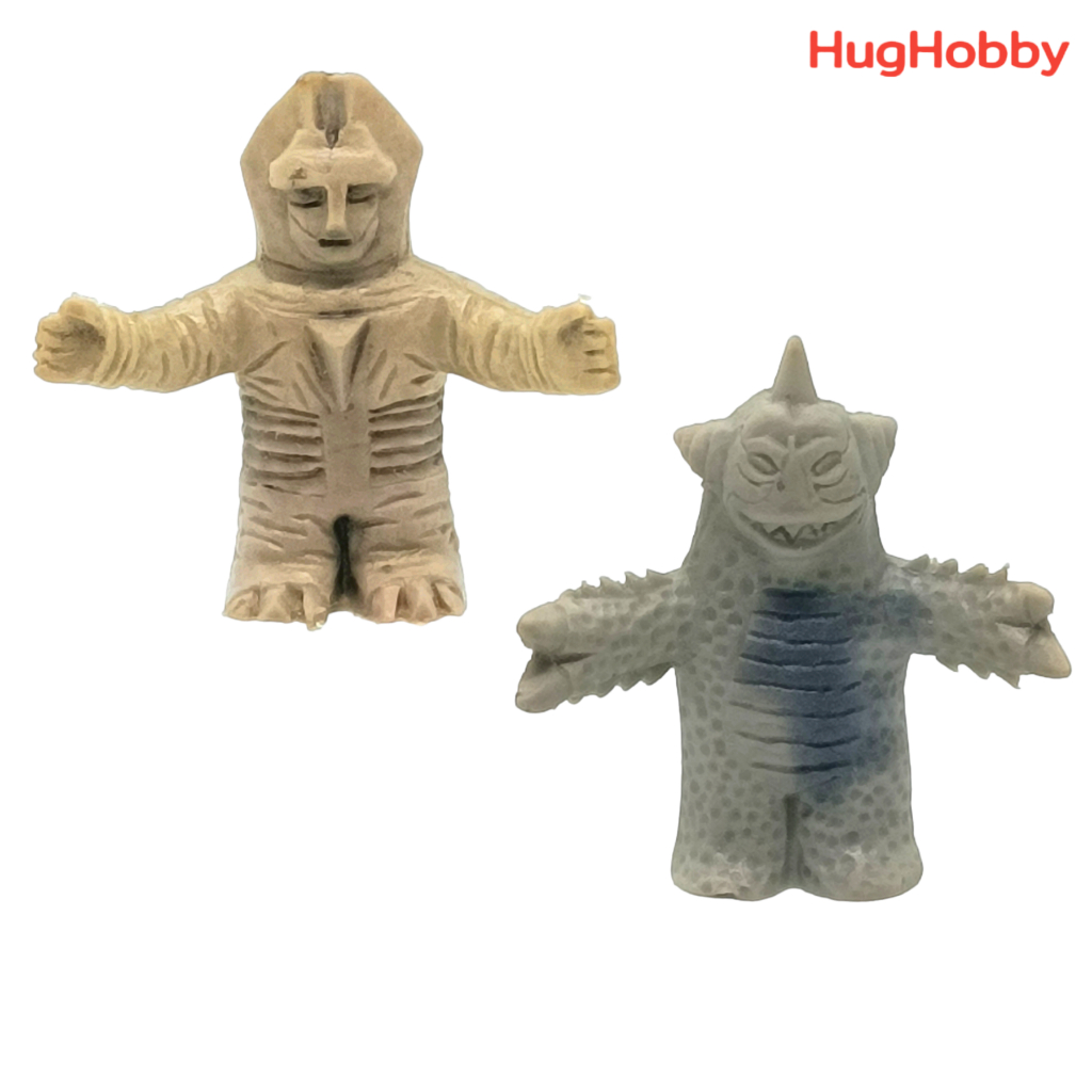 [Set of 2] Vintage 80s Mirrorman Kaiju 'Gold Satan' & 'King Wonder' Keshigomu Eraser Figure [Used]