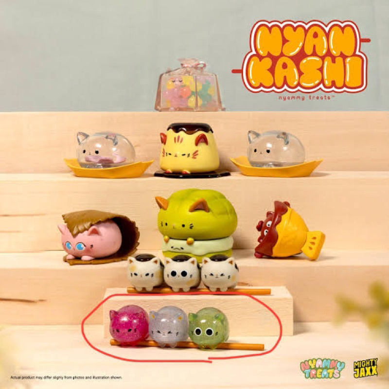 BLIND BOX Official Nyan Kashi by Nyammy Treats secret กล่องสุ่มตัวลับ ตัวซีเครท งานแมวขนมญี่ปุ่น