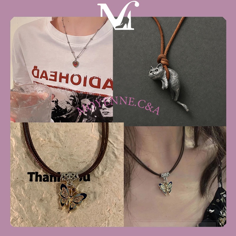 [พร้อมส่งจากไทย]สร้อยคอจี้ สไตล์เรียบง่าย สร้อยคอแฟชั่น เทรนด์สไตล์เกาหลี ทรงฮิต