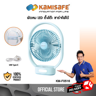 พัดลมตั้งโต๊ะ มีไฟLED ปรับความแรงลมได้ พัดลมเล็ก พัดลมพกพา พ…