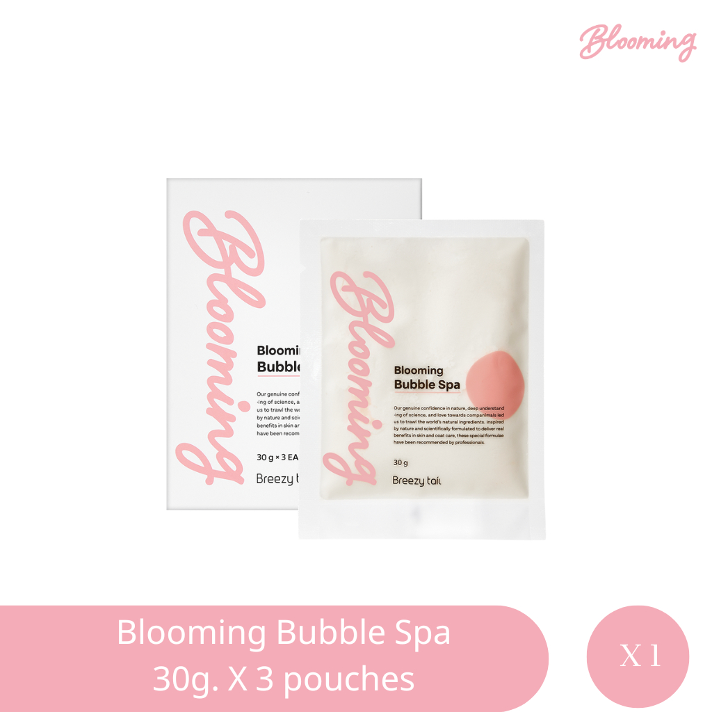 Blooming Bubble Spa ผงอาบน้ำไมโครบับเบิ้ลช่วยชำระล้างของเสียตามร่างกาย และเสริมสุขภาพผิว ให้ชุ่มชื้น ขนเงางามขึ้น