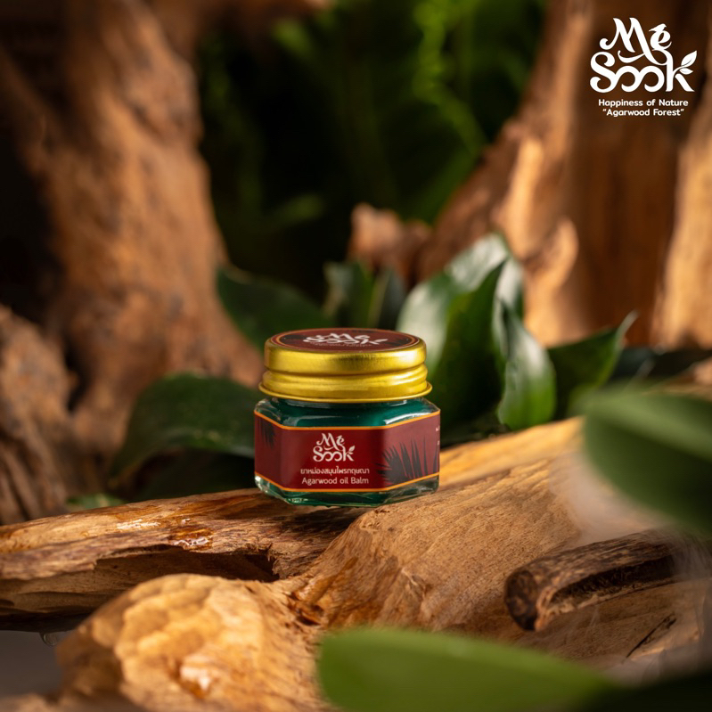 Mesook Agarwood Herbal Balm บาร์มสมุนไพรกฤษณา คลายเส้น บรรเทาปวด ศีรษะ วิงเวียน คัดจมูก มีกลิ่นหอมอ่อนๆ ของน้ำมันกฤษณา